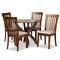 Baxton Studio Bailey Modern and Contemporary Grey Fabric and Walnut Brown Finished Wood 5-Piece Dining Set 174-9879-10901-Zoro - alternate 1